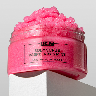 Скраб для тела с малиной и мятой